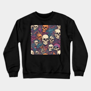 Psychedelic Skull Bone Graveyard Crewneck Sweatshirt